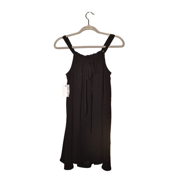 NINE WEST NEW $50 Black Sleeveless Halter Dress Tie Neck Lightweight Small - Picture 2 of 3